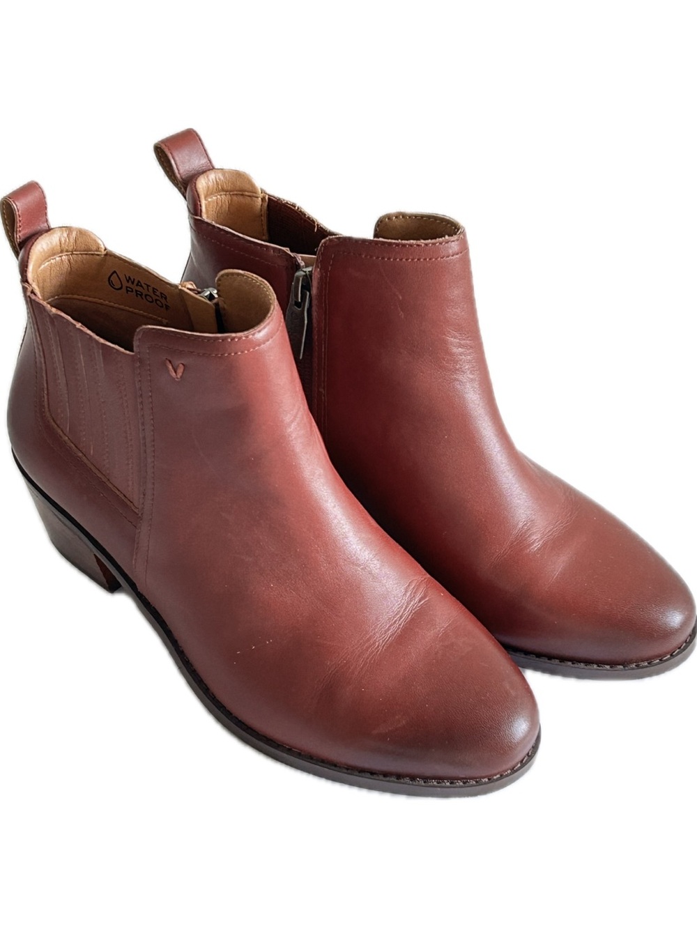 VIONIC Waterproof Bethany Ankle Boots in Beaver Brown 7.5